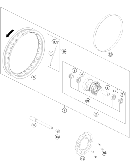 Spacing Tube Front (KTM/HVA/GG)