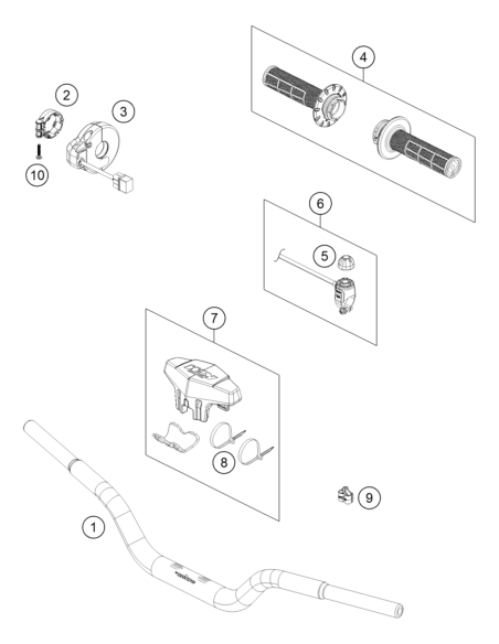 Handlebar PAD Cmpl. (KTM/HVA/GG)