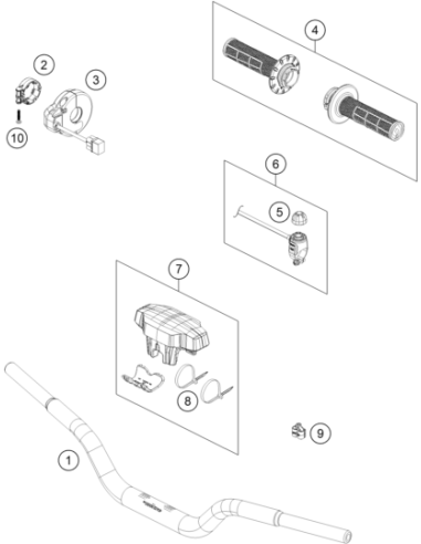 Handlebar PAD Cmpl. (KTM/HVA/GG)