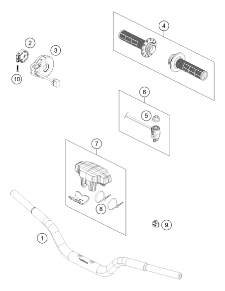 Handlebar PAD Cmpl. (KTM/HVA/GG)