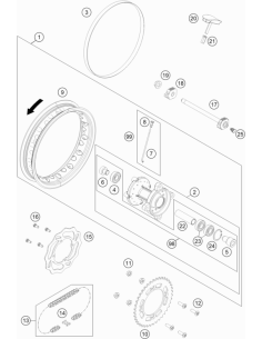 Chain Tension Adjuster Right (KTM/HVA/GG)