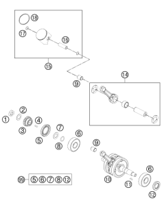 HH NUT 14x1,25x7 Ws=22 (KTM/HVA/GG)