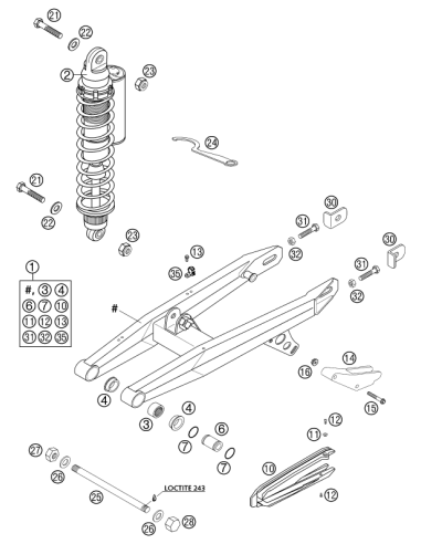 Bush FOR Chainslider Guard 02 (KTM/HVA/GG)