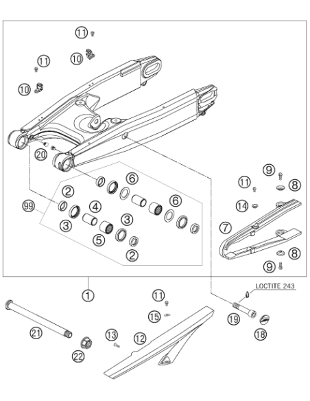 Bush FOR Chainslider Guard 02 (KTM/HVA/GG)