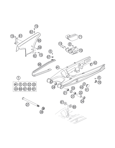 Bush FOR Chainslider Guard 02 (KTM/HVA/GG)