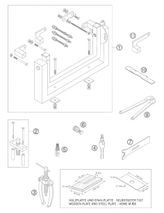 Adjusting Plate 65 SX 2003 (KTM/HVA/GG)