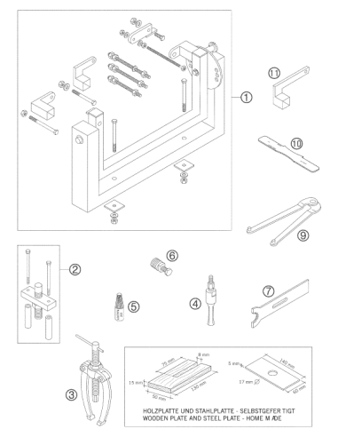 Adjusting Plate 65 SX 2003 (KTM/HVA/GG)