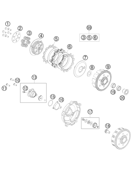 HH Collar Screw M10x20 (KTM/HVA/GG)