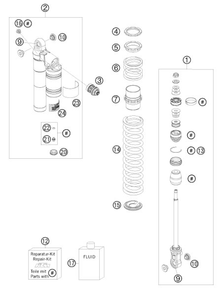 Distance Bush 10x15/18/24,5x10,5 (KTM/HVA/GG)