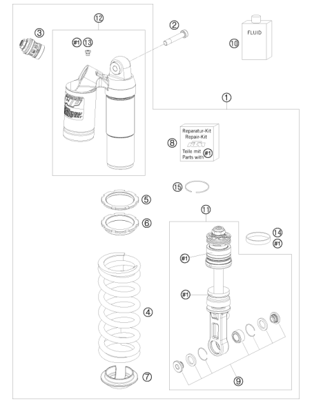 Adjustment NUT Shock M54x1,5 (WP)