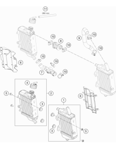 Pre-formed Hose Left Engine 65 SX (KTM/HVA/GG)