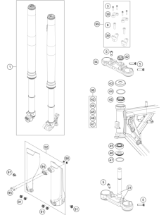 Triple Clamp Bottom Cmpl. (KTM/HVA/GG)