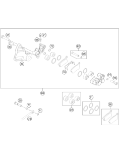 Brake Caliper R. Cpl. 65sx 16 (KTM/HVA/GG)