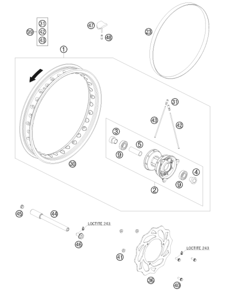 Tube Protector 85 SX 14" 2003 (KTM/HVA/GG)