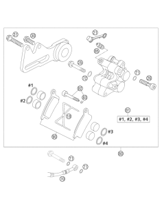 Kit de Juntas Tóricas Freno Trasero Original KTM SX 65...