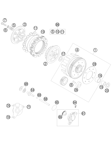 Kit Discos de Embrague KTM SX 85 2008/2017 +...