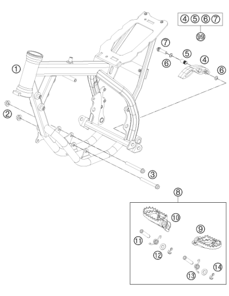 Footrest L/S (KTM/HVA/GG)