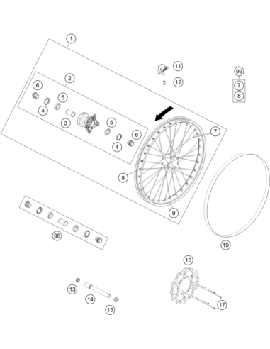 Disco de Freno Delantero D=240mm  SX 85 2011 +...