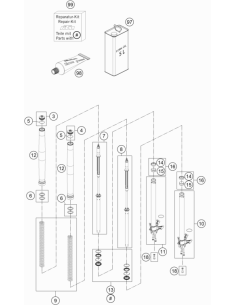Screw CAP M51x1,5 Rebound RED Cpl. (WP)
