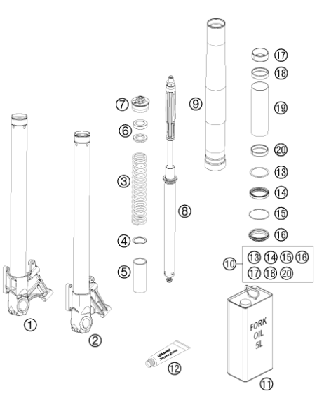Fork Fluid Viscosity 4.0 5L (KTM/HVA/GG)