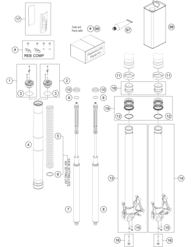 Fork Outer Tube 49.13x600 Dt54 Db60 (WP)