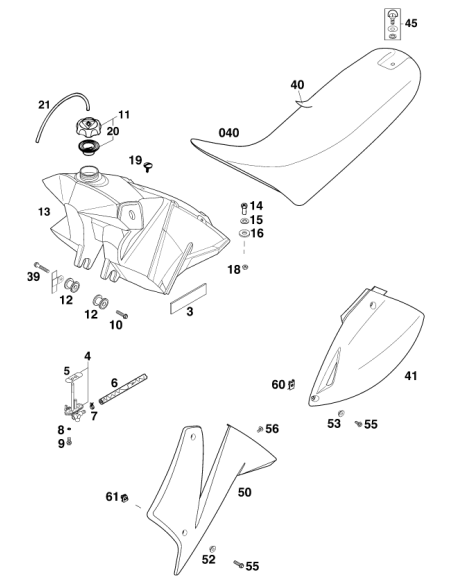 Filler CAP Cpl. Small (KTM/HVA/GG)