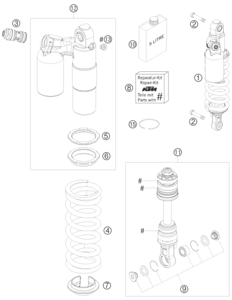 HS Cylinder-head Screw R1/8 L8 (KTM/HVA/GG)