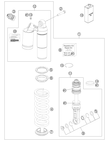 Shock Absorber Fluid 5 LT (KTM/HVA/GG)