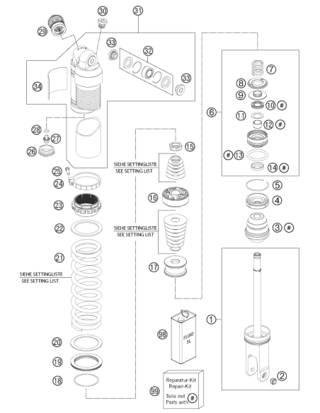 Monoshock Bottom Part Cpl. (WP)
