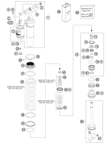 Monoshock Bottom Part Cpl. (WP)