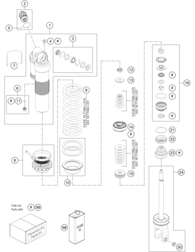 Compressionsdjuster Cpl. Link 2020 (KTM/HVA/GG)