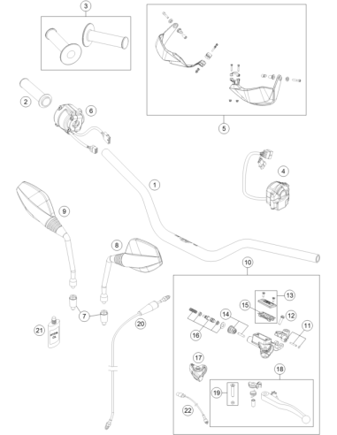 Lever Screw Short Cpl. 09 (KTM/HVA/GG) St:50