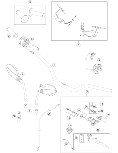 Lever Screw Short Cpl. 09 (KTM/HVA/GG) St:50