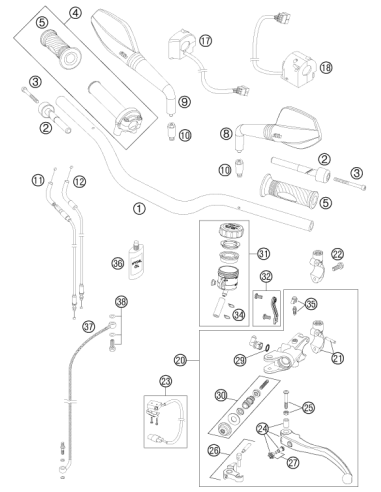 Lever Screw Short Cpl. 09 (KTM/HVA/GG) St:50