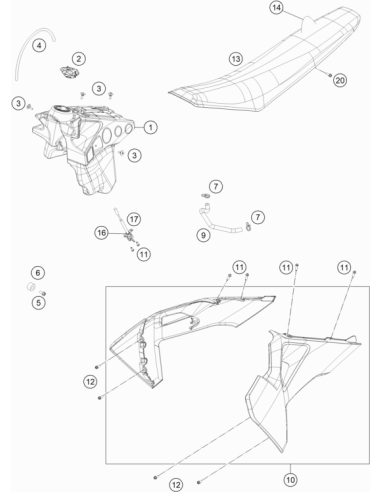 Screw Seat Fastening D=6x23/18 (KTM/HVA/GG) St:70