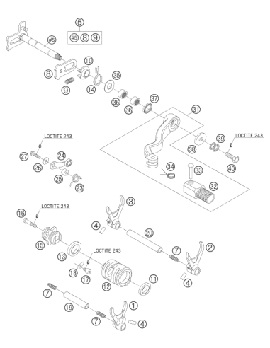 Locating Lever Cpl. 08 (KTM/HVA/GG)