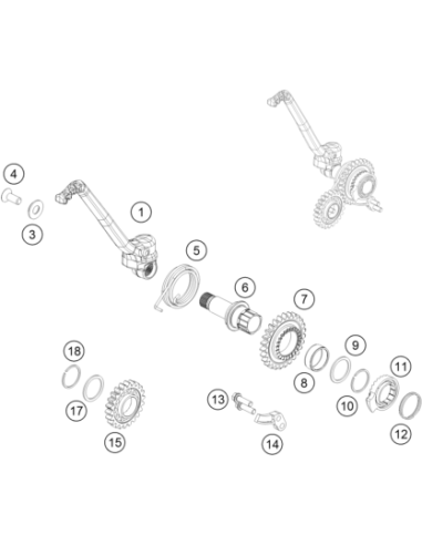 Kick-starter Spring (KTM/HVA/GG)