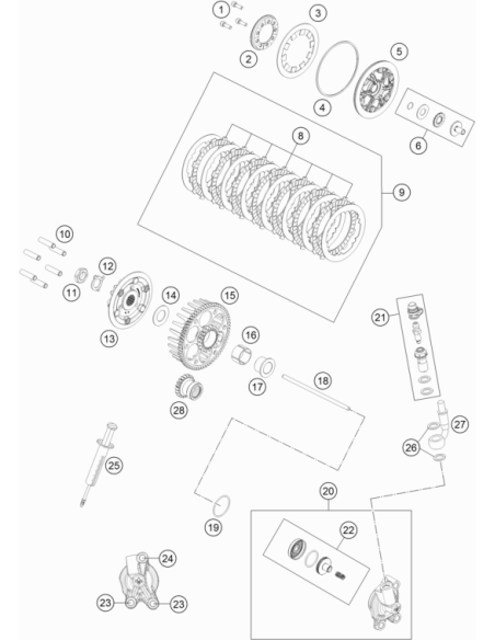 Casquillo (Bulon) de embrague 7.95x31.65 (KTM/HVA/GG)