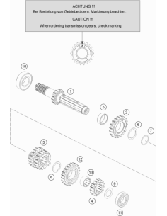 Drive Shaft Assy. Not=14 (KTM/HVA/GG)