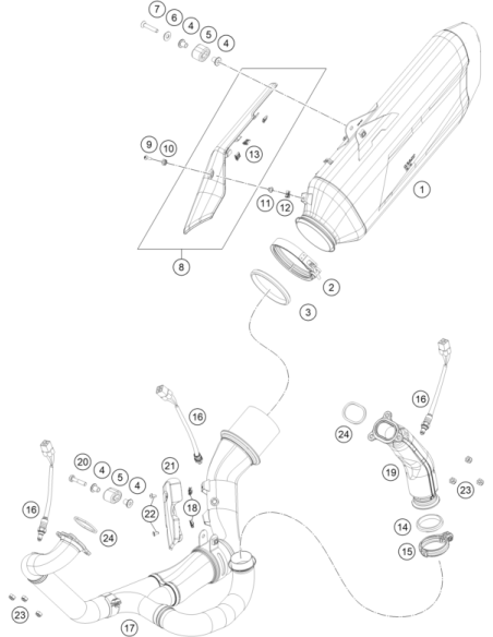 Self-locking NUT M8 CU (KTM/HVA/GG)