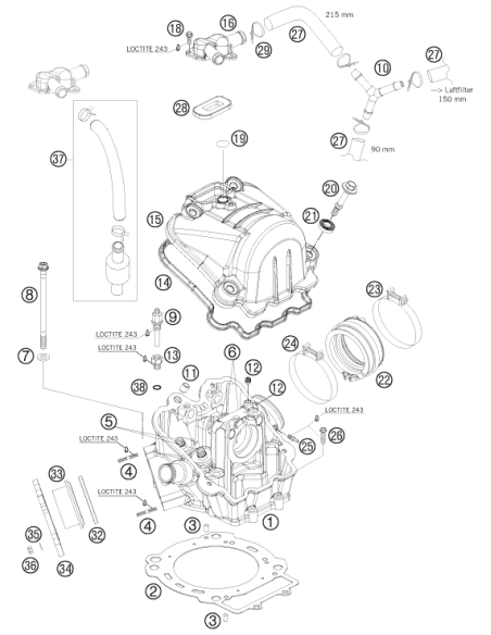 Self-locking NUT M8 CU (KTM/HVA/GG)