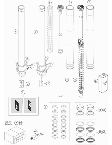 KIT DE Adhesivos DE Horquilla 175x45 (WP)