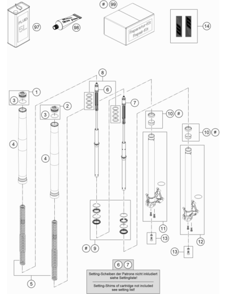 KIT DE Adhesivos DE Horquilla 175x45 (WP)