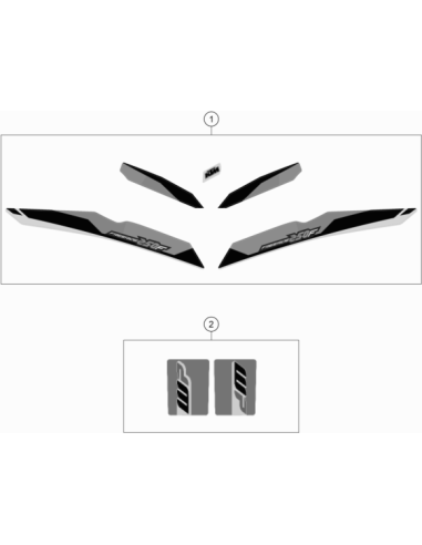Sticker SET Xplor OC 214x161 (KTM/HVA/GG)