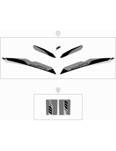 Sticker SET Xplor OC 214x161 (KTM/HVA/GG)