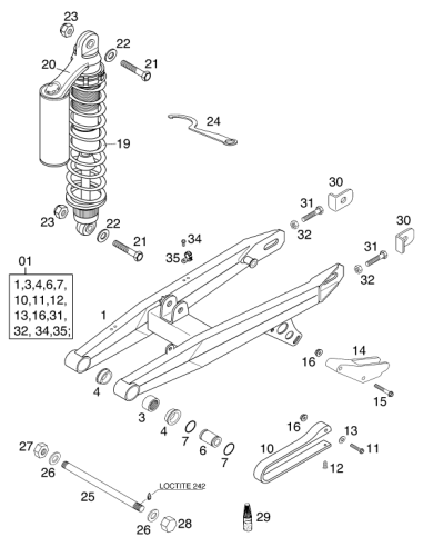 Self Locking NUT M10 CU Ws=14 (KTM/HVA/GG)