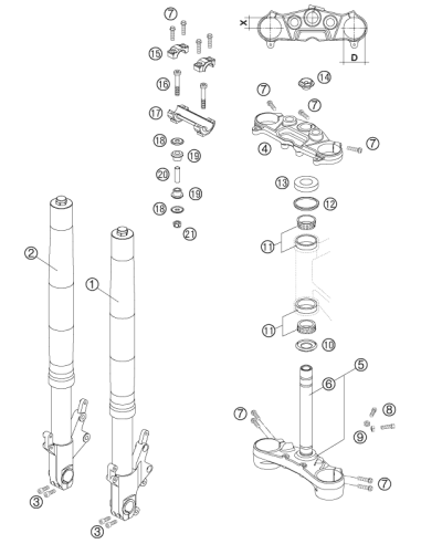 Stearing Head Gasket TOP (KTM/HVA/GG)