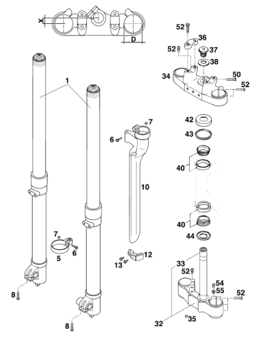 Stearing Head Gasket TOP (KTM/HVA/GG)