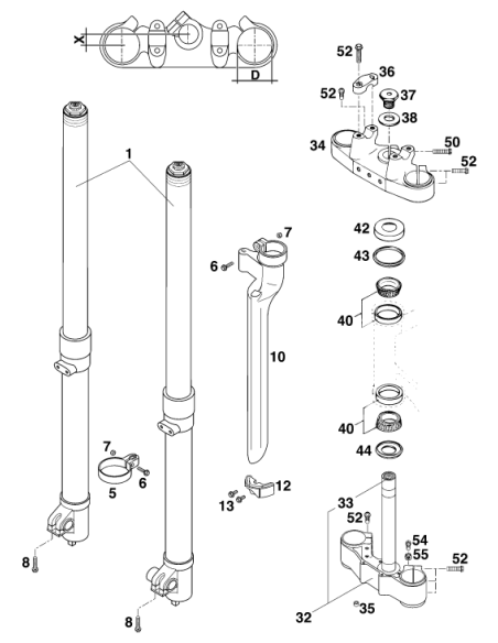 Stearing Head Gasket TOP (KTM/HVA/GG)