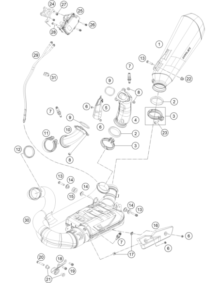 Range Change Metal NUT M5 Inox (KTM/HVA/GG)